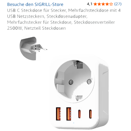 SIGRILL — USB power adaptor