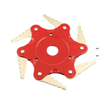 Manganese Steel Lawn Mower Blades in Red and Black Cutting Width Accessory Broom Lawn Mower Parts