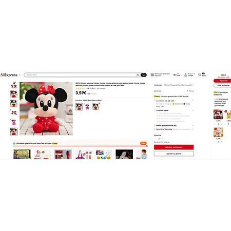 20CM Disney peluche Mickey Mouse Minnie peluche jouet dessin animé