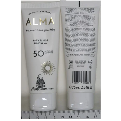 ALMA — Organic Babycare Baby & Kids Suncream 50