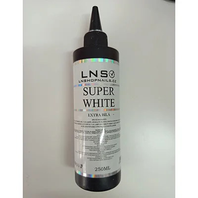 LNS LNSHOPNAILS.CZ — Top gloss, SUPER WHITE EXTRA WHITE