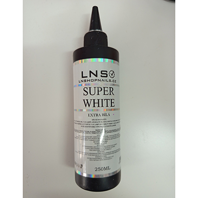 LNS LNSHOPNAILS.CZ — Top gloss, SUPER WHITE EXTRA WHITE