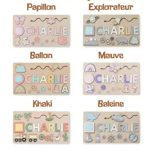 Puzzle en bois personnalisé avec prénom
