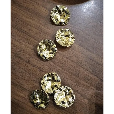Metal pendant circle gold (B89)