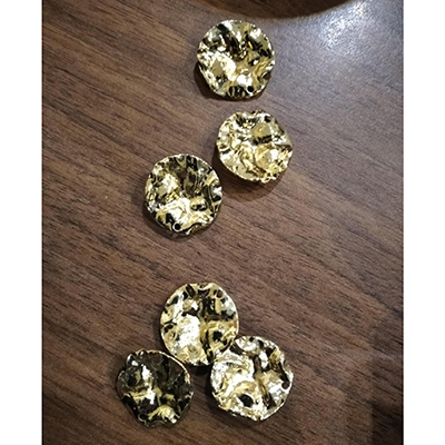 Metal pendant circle gold (B89)