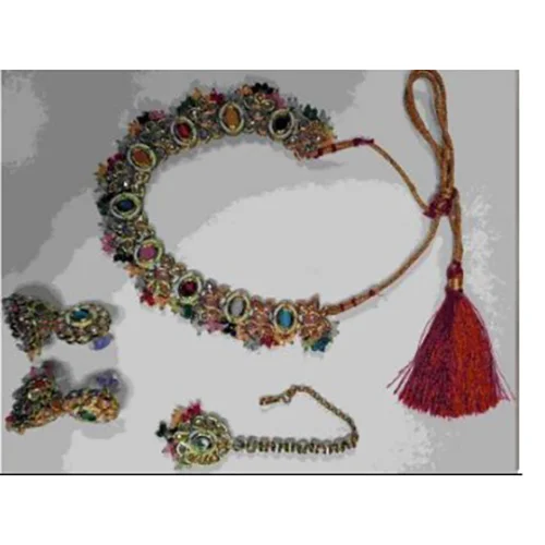 Necklace Set with Multi-Coloured Stones