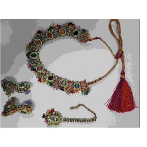 Necklace Set with Multi-Coloured Stones