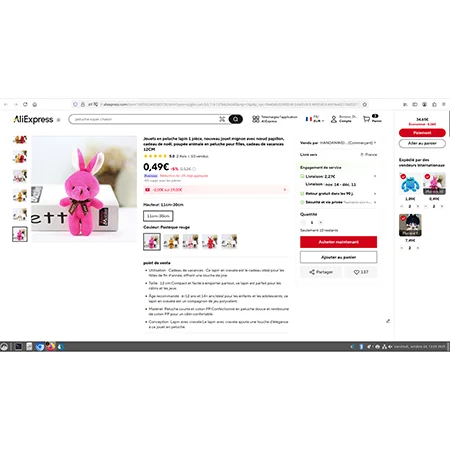 Jouets en peluche lapin 1 pièce, nouveau jouet mignon avec nœud papillon, cadeau de noël, poupée