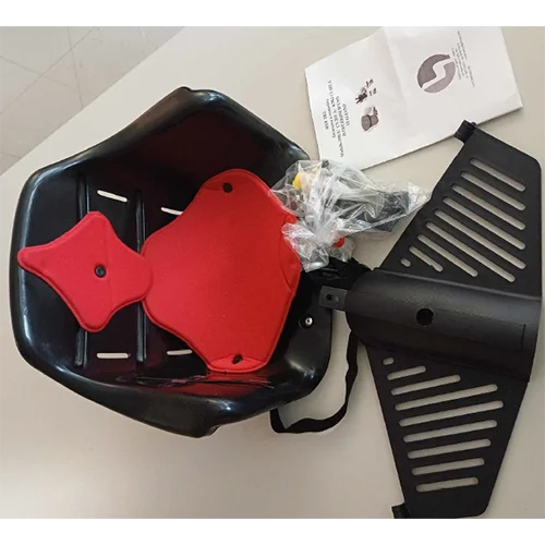 HTP SRL — Seggiolino Anteriore Bici Attacco Manubrio Nero / Rosso + Protezione