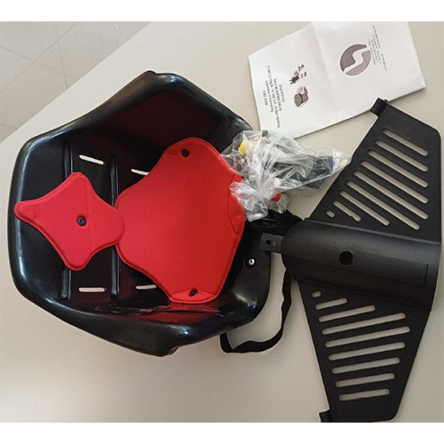 HTP SRL — Seggiolino Anteriore Bici Attacco Manubrio Nero / Rosso + Protezione