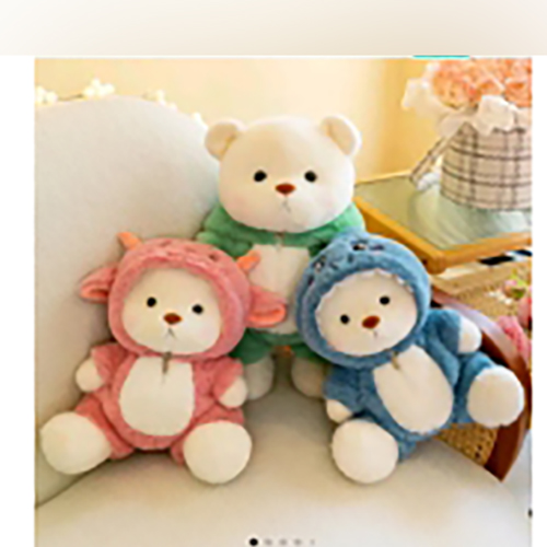 Kawaii bear, animaux en peluche, costume, poupée douce, cadeaux d’anniversaire et noel pour filles