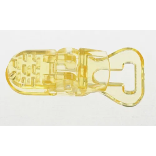 Clip attache tetine Jaune en plastique