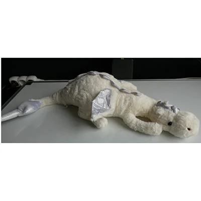 Lissipuppe/Lissidoll — Jouet en peluche Dragon blanc géant de 150cm, avec corne de licorne, ptérosaure volant, oreiller din