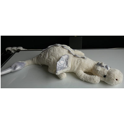 Lissipuppe/Lissidoll — Jouet en peluche Dragon blanc géant de 150cm, avec corne de licorne, ptérosaure volant, oreiller din