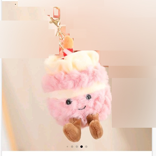 Jouet en peluche en forme de gâteau mignon, 1 unité, décoration de gâteau mignon pour sacs et clés