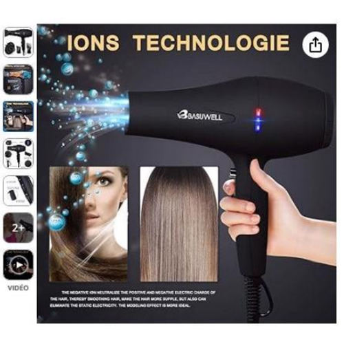 *BASUWELL* — Sèche-cheveux professionnel 2100w