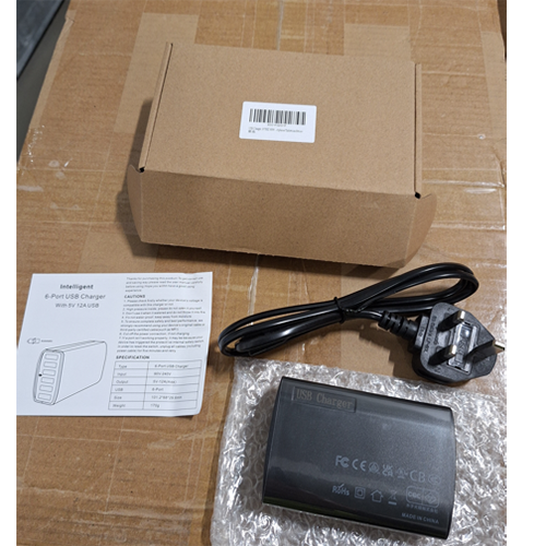 Intelligent 6-Port USB Charger with 5V 12A USB