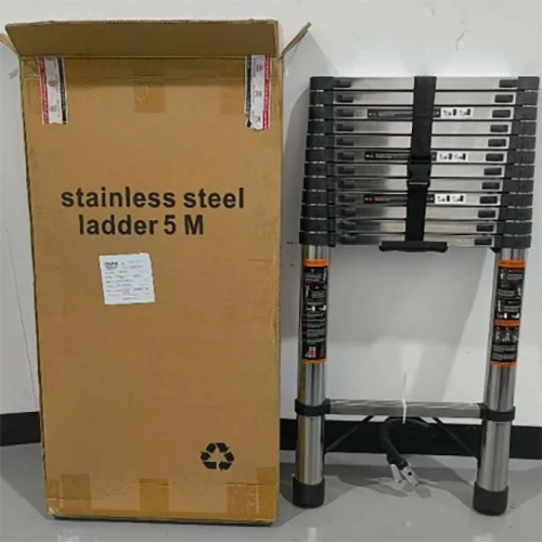 Stainless Steel 4.4M and 5M Telescopic Ladder