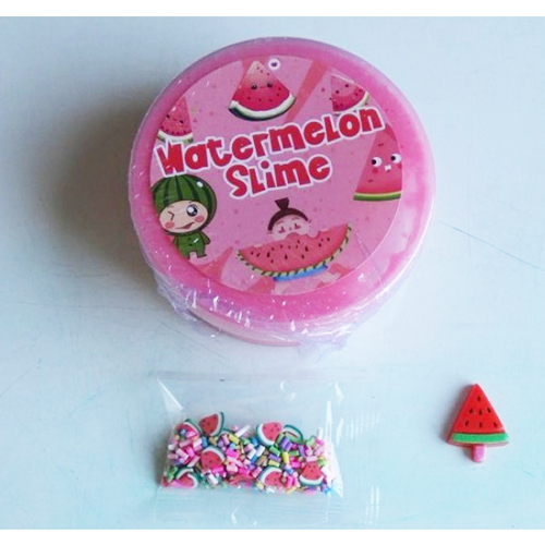 Okaybee — Pastèque snow Fizz Slime Fluffy Slime pour enfants- Cadeau de fête pour filles et garçons