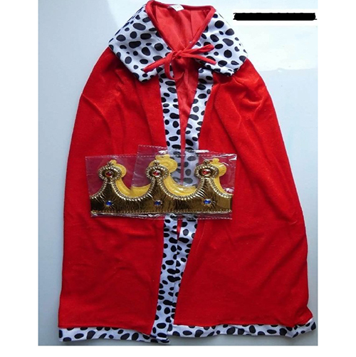 Cape de costume de Noël d'Halloween avec couronne, taille S/L King Prince Pro Game Party Show Châle