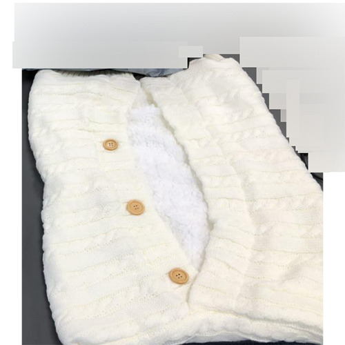 Baby Sleeping Bag Baby Carriage Knitted Sleeping Bag Lovely Warm Doll Removable Sleeve Knitted Wrap