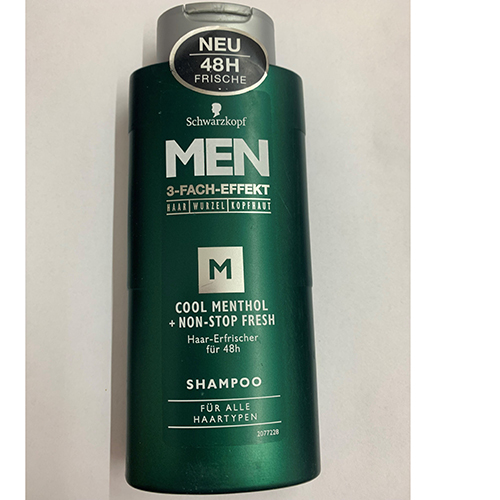 Schwarzkopf — Shampoo Men 3-FACH-EFEKT COOL MENTHOL NON-STOP FRESH