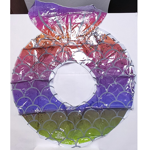 Moko — FISH TAIL SWIMMING RING 70 CM, RAINBOW SILVER SCALES