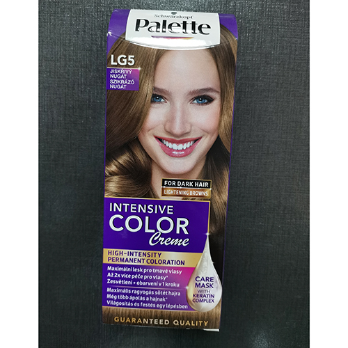Schwarzkopf Palette — INTENSIVE COLOR Creme HIGH-INTENSITY PERMANENT COLORATION LG5 JISKŘIVÝ NUGÁT