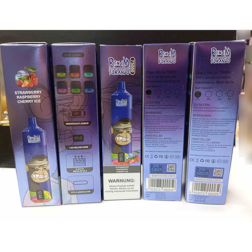 RENdM TORANDO — RENdM TORANDO 7500 - STRAWBERRY RASPBERRY CHERRY ICE
