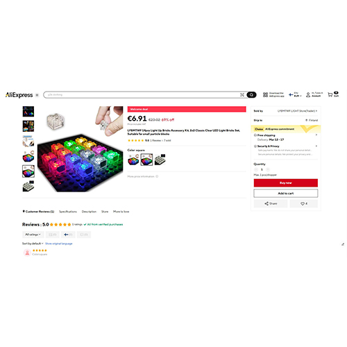 LED Light Bricks Set