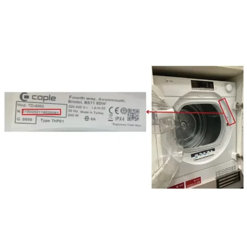 Baumatic, CANDY, Caple, Haier, Hoover, Iberna, Lamona, Montpellier — Built-In Heat Pump Tumble Dryers