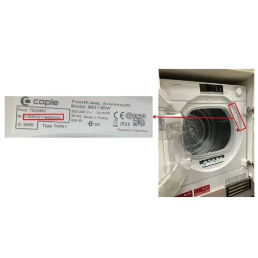 Baumatic, CANDY, Caple, Haier, Hoover, Iberna, Lamona, Montpellier — Built-In Heat Pump Tumble Dryers