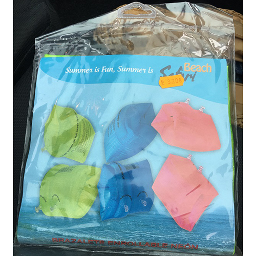 Safari Beach — Brazalete enrollable neón. Roll-up neon armbands