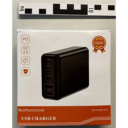 Wolee — USB C Ladegerät 100W, USB C Netzteil 5 Ports mit Schalter, GaN PD 45W Laptop Port, Geflecht-Kabel