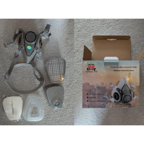 Essential PPE — Double Gas Mask Protection Filter Chemical Respirator Mask