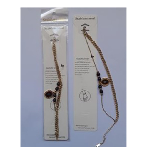 Findikci — Gold Coloured Bracelet with Black Beads
