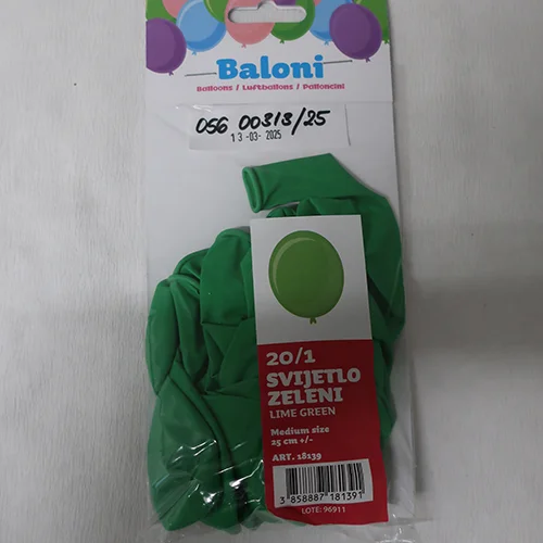 Baloni — 20/1 svijetlo zeleni