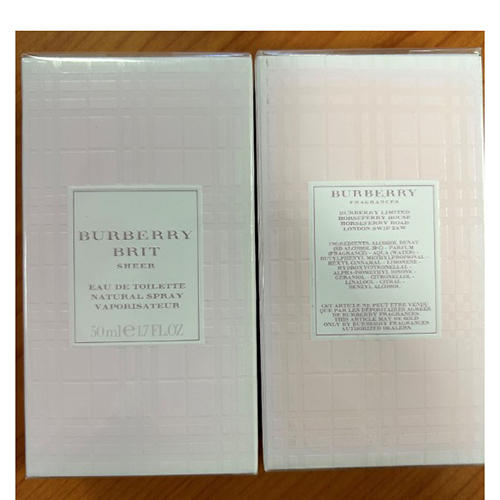 Burberry Fragrances — Brit Sheer