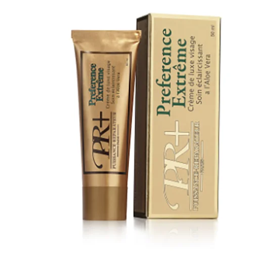 PR+ — Préférence extrême, crème de luxe visage, soin éclaircissant à l'aloe vera