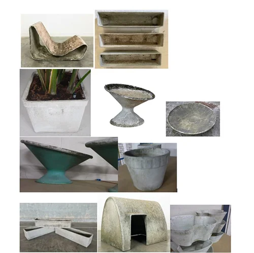 Willy Guhl, Eternit, — Ornament/planters/garden furniture made of asbestos containing fiber cement