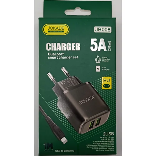 JOKADE — CHARGER Dual Port smart charger set
