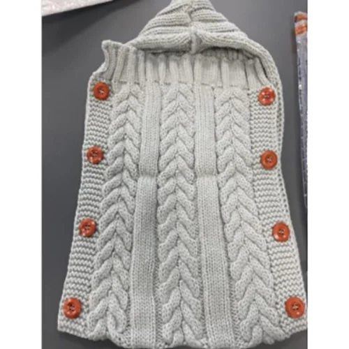 Knitted Wool Sleeping Bag with Hood