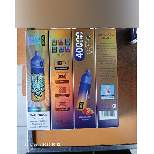 RENdM — TORNADO 40 000 PUFFS, nicotine 5%