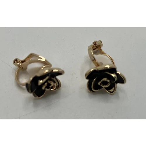 Blingit — Earrings, rose, black/gold