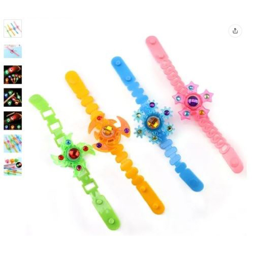 Montre lumineuse bande de poignet pour enfants fête Cosplay tissu Accs Fidget clignotant Spinner