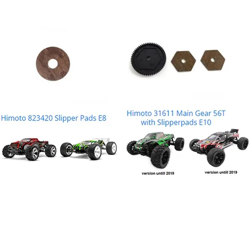 HIMOTO — Main gear 56T, Slipperpad 1p, Slipperpad 4p