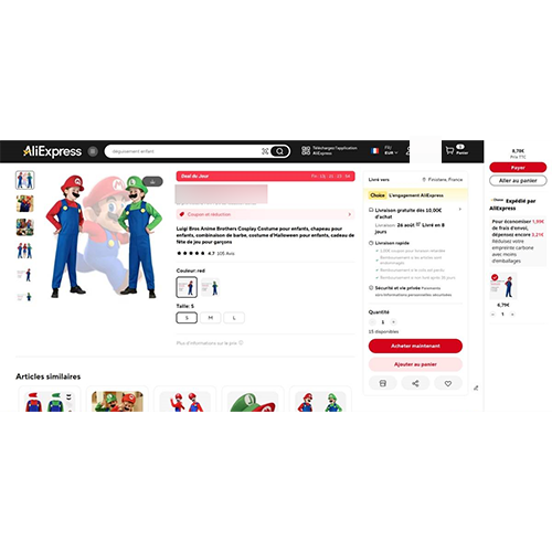 Luigi Bros Anime Brothers Cosplay Costume pour enfants, chapeau pour enfants, combinaison de barbe