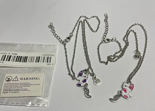 Cat silver necklace