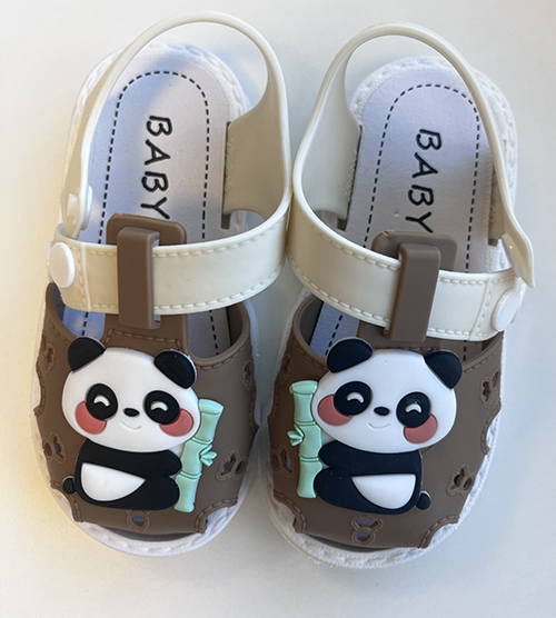 Baby — Panda Sandals Trendy søte tegneseriesandaler for gutter pustende lette