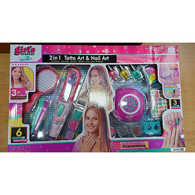 Tattoo art and nail art 2 in 1